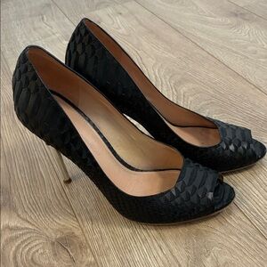 SIGERSON MORRISON SNAKE PRINT HEELS